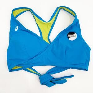 ASICS Beach Volleyball Bikini Top Size Medium NEW Reversible UPF Protection NWOT